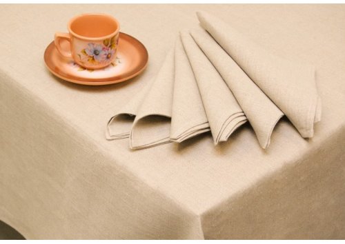 5 Nappes de Table Noires, Lin Tissu, 228 x 335 cm - pour Mariage